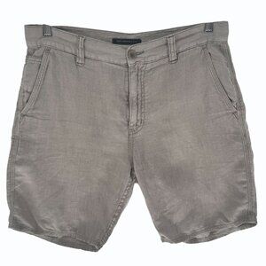 John Varvatos 100% Linen Shorts Mens 34 Tan Beachy Summer